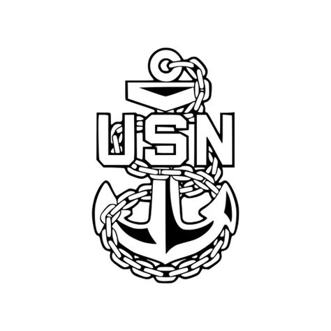 Us Navy Anchor Svgus Navy Chief Anchorusa Svgus Military Etsy