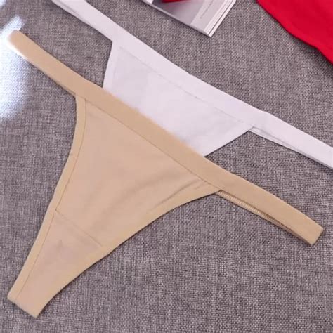 New Design Hot Breathable Solid Colour Sexy 100 Cotton G String Underwear Women Quick Dry Girl