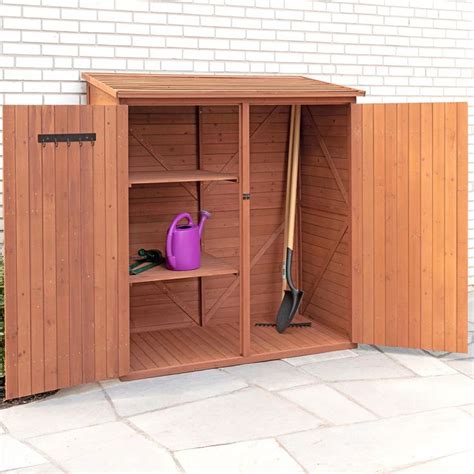 5 Ft W X 2 Ft 7 In D Solid Wood Lean To Tool Shed Wood Storage