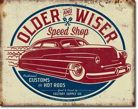 Hot Rod Speed Shop Metal Sign Gift Retro Tin Signs Tin Signs Wall Signs