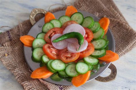 Classic Indian Sliced Salad Recipe Recipe Vegetable Salad Recipes