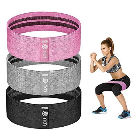 Womenmen Stretch Exercise Loops Band 3 Set For Squat Glute Hip Training Fabric Workout Bands