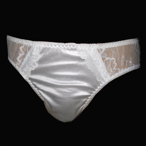 Hot Men Sexy Silk Sissy Panties Lace Briefs Pouch Lingerie Mens Underwear Gay Brief Ropa