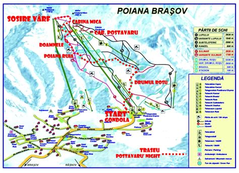 Poiana Brasov Ski Map Poiana Brasov New Piste Map Poiana Brasov
