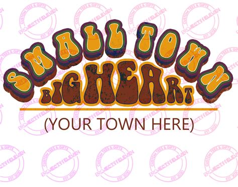 Small Town Big Heart Retro Inspired 70s Style Etsy