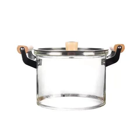 1 4l Heat Resistant Cooking Pot Set Glass New Design Borosilicate Clear Glass Cooking Pot Buy