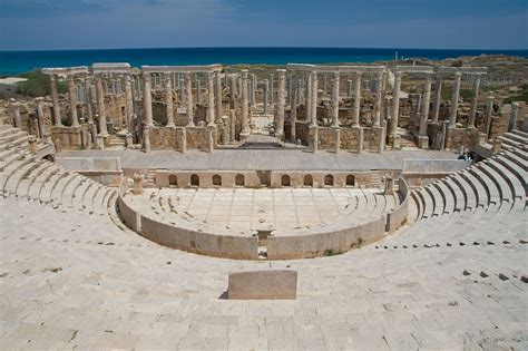Theater Of Leptis Magna 2nd Century Bc The Well Preserved Ancient