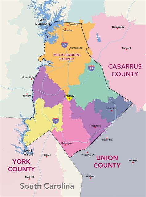Charlotte Neighborhood Map Map Of Charlotte Neighborhoods North