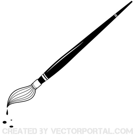 Download High Quality Paint Brush Clipart Outline Transparent Png