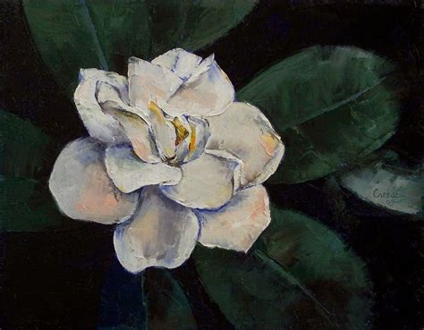 Gardenia Oil Painting In 2021 Oil Painting Gardenia Painting Oil