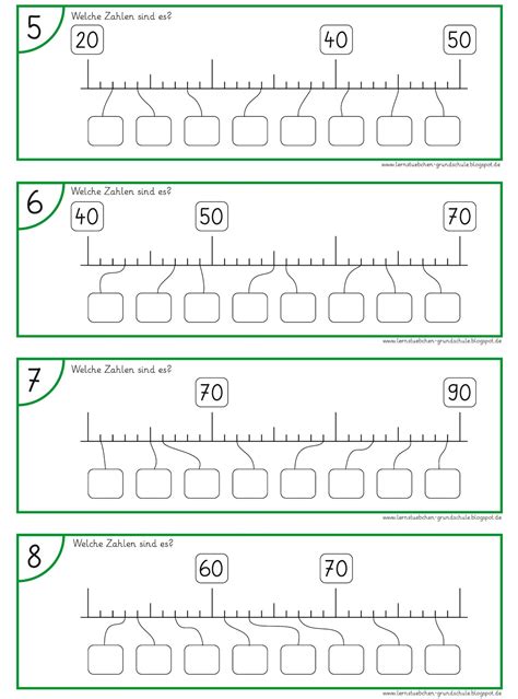 Lernst Bchen Zahlen Am Zahlenstrahl Eintragen