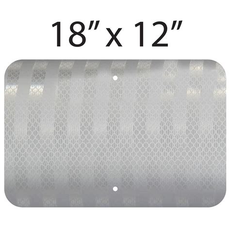 18 X 12 Aluminum Reflective Sign Blank Sign Supplies Evangeline