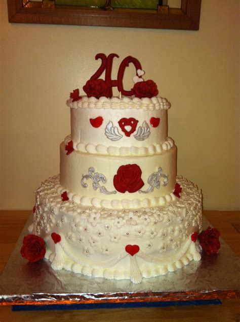 Order wedding anniversary cake online at best price. 192 best 40th Wedding Anniversary - Ruby images on Pinterest | Anniversary ideas, 40 years and ...