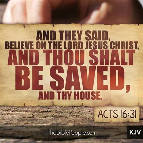 Acts 1631 Kjv Salvation Is In And Through Christ Alone Bible Verses