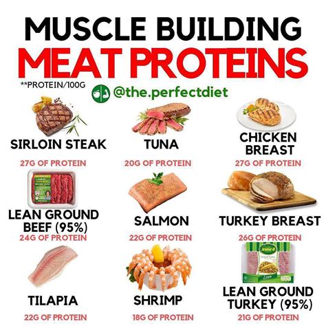 Muscle Building Meat Proteins ⠀ Read Below To Find Out The Details 👇👇