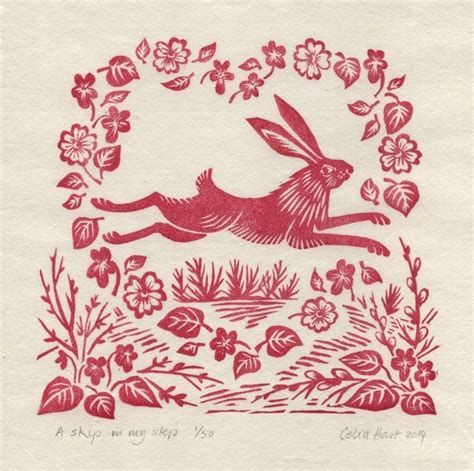 Linocuts And Woodcuts Bunny Art Hare Illustration Rabbit Art