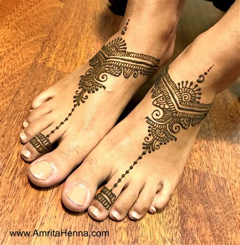 simple henna foot designs