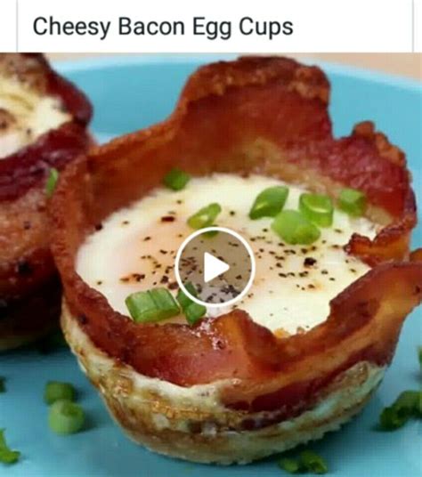 Cheesy Bacon Egg Cups Bacon Egg Cups Recipe Breakfast Cups Recipe