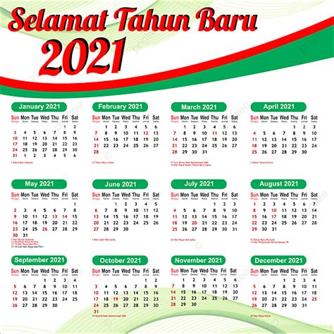 Download Kalender 2021 Indonesia Pdf Lengkap Dengan Hari Libur Nasional
