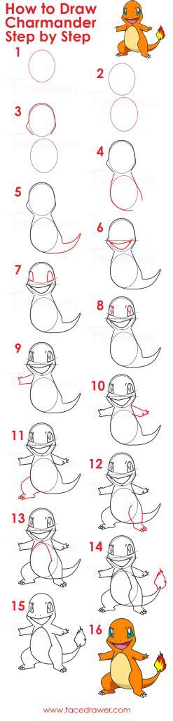 Charmander Step By Step Drawing Lesson Learn How To Draw