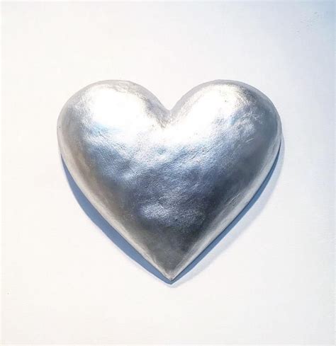 Silver Heart Silver Heart Heart Wall Silver