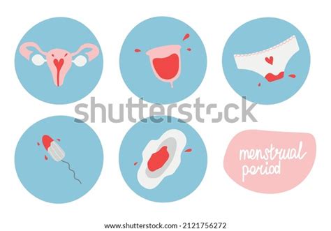 Menstrual Period Icon Set Set Hand Stock Vector Royalty Free Shutterstock