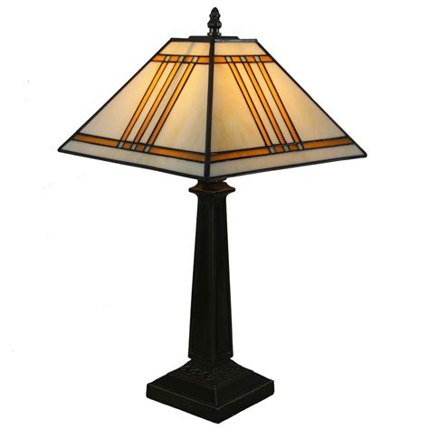 bieye l10345 mission tiffany style stained glass table lamp with 11 inches wide lampshade 20