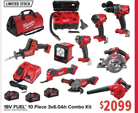 Milwaukee 18v Fuel 10 Piece 3x60ah Combo Kit Offer At Total Tools