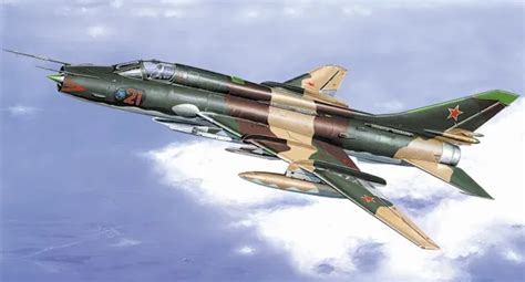 Sukhoi Su 17 Fitter Ussr Attack Aircraft Wood Model Replica Large Free