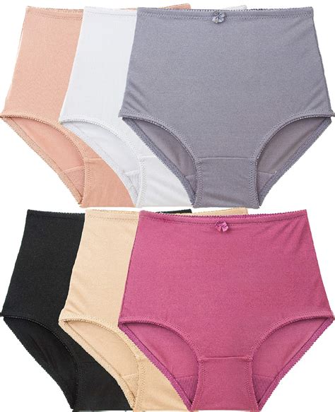 Buy Barbra Lingerie High Waisted Light Control Satin Full Coverage Womens Brief Panties Online