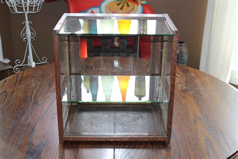 Antique Store Counter Top Display Case Quarter Sawn Oak And Glass 1800s