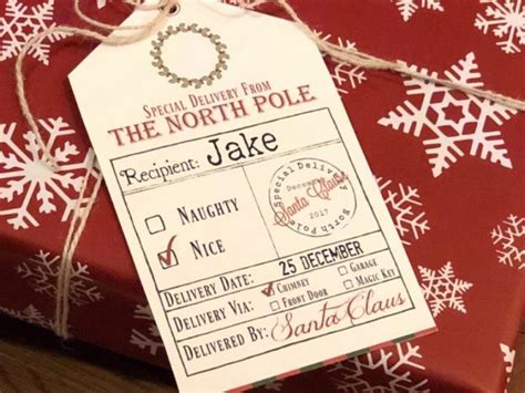 Free Printable Santa Gift Tags Moms