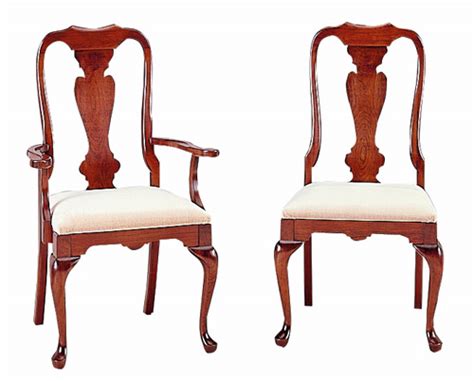 Stakmore queen anne folding chair finish, set of 2, fruitwood. Cherry Queen Anne Dining Chairs