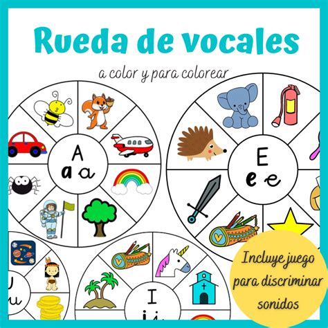 Las Vocales Rueda De Las Vocales Con Ilustraciones Xppp