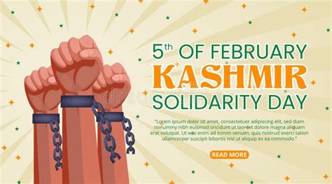 5th February Kashmir Day Poster Design Illustration Kashmir Solidarity