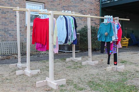 You even can ditch the curtains and hang clothes on the racks if you don't mind your wardrobe acting as the partition. DIY Clothes Rack and Free Printable Size Dividers for Yard ...