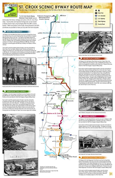 St Croix Scenic Byway Route Map St Croix Scenic Byway