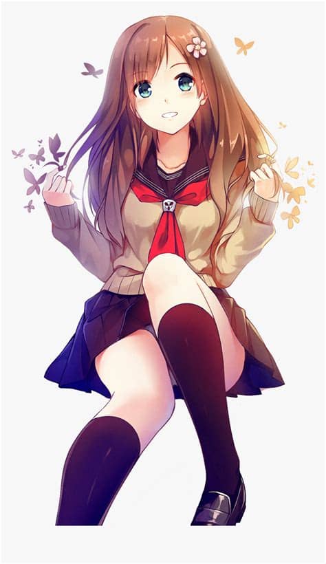 The following data was taken from the character ranking page on mal on the date of publication and is based on the amount of times each character is added to a user's character favorites section. Anime Girl Brown Hair Png, Transparent Png , Transparent ...