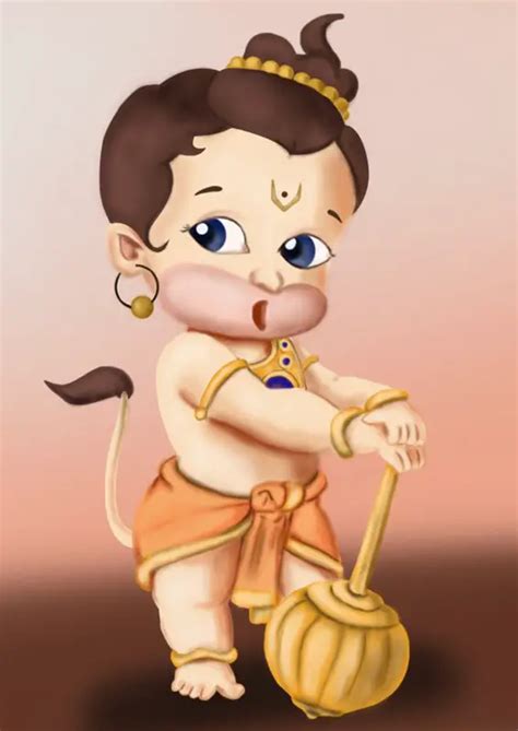 Learn How To Draw Baby Hanuman Hinduism Step By Step Drawing Tutorials