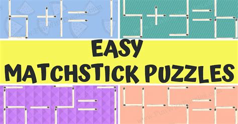 Matchstick Brain Teasers With Answers Puzzle Video
