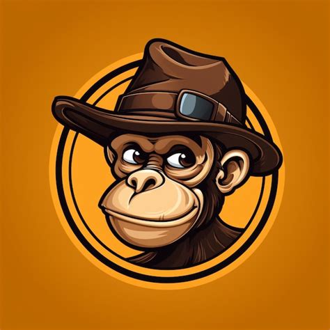 Premium Ai Image Monkey Cartoon Logo