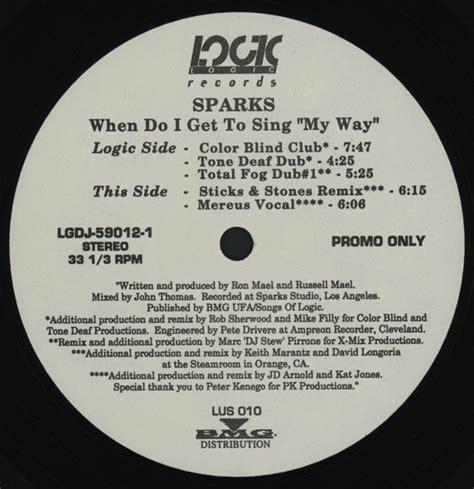 Sparks When Do I Get To Sing My Way 1995 Vinyl Discogs
