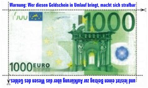 Neue banknoten gibt es ab frühjahr 2019. 1000 Euro Schein Zum Ausdrucken