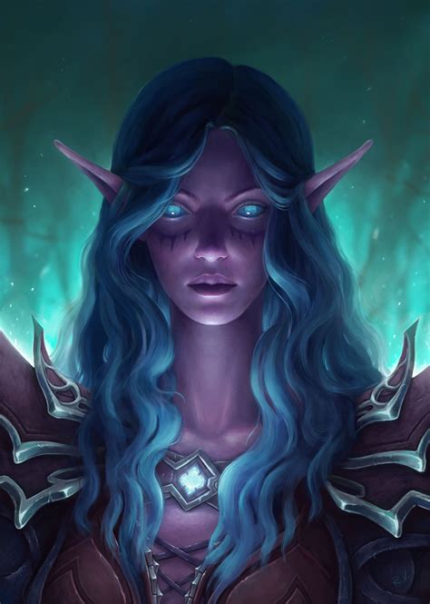 Elf Portrait Worldofwarcraft Blizzard Hearthstone Wow Warcraft Blizzardcs Gaming