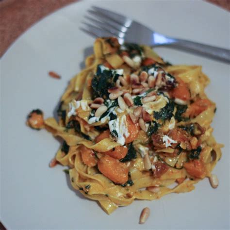 Tagliatelle with Squash, Spinach, Goat's Cheese & Pul Biber from ...
