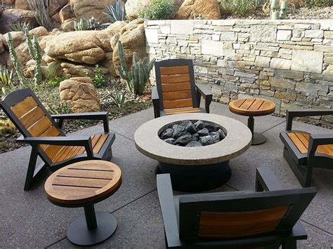 This Is Such A Beautiful Concrete Fire Pit I Love The Wood And Metal
