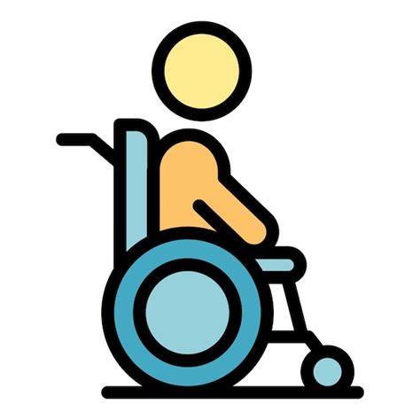 Premium Vector Man Wheelchair Icon Outline Vector Disabled Person Old