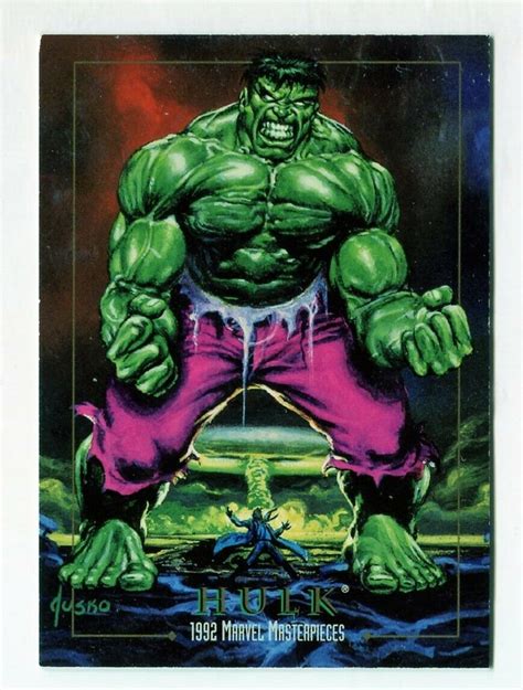 Mavin “marvel Masterpieces” 1992 Promo Card Incredible Hulk Art By Joe Jusko