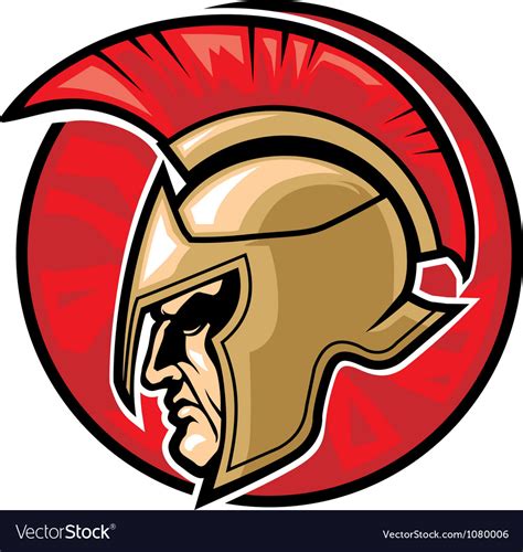 Spartan Warrior Head Royalty Free Vector Image