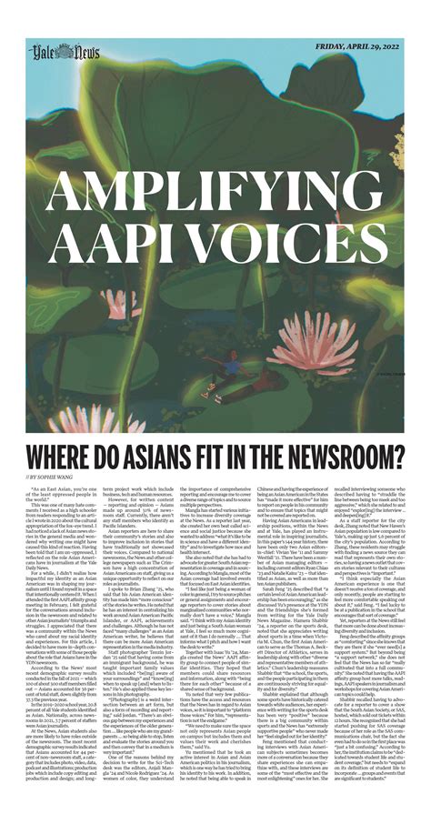 Amplifying AAPI Voices - Special Issue 2022 by Yale Daily News - Issuu